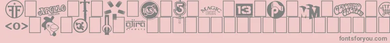 Logos I love Font – Gray Fonts on Pink Background