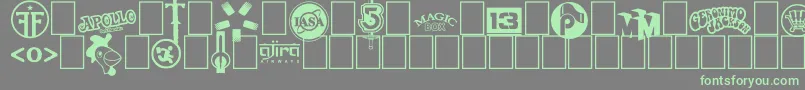 Logos I love Font – Green Fonts on Gray Background