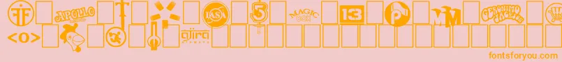 Logos I love Font – Orange Fonts on Pink Background