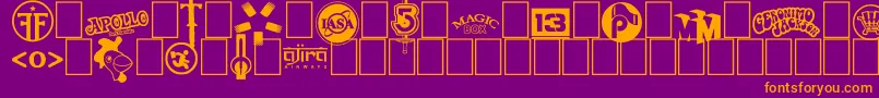 Logos I love Font – Orange Fonts on Purple Background
