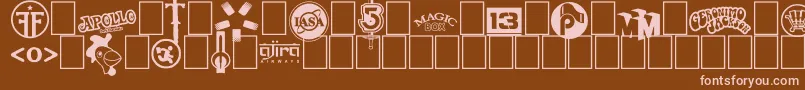 Logos I love Font – Pink Fonts on Brown Background