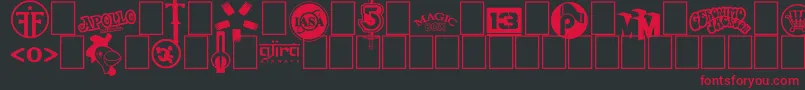 Logos I love Font – Red Fonts on Black Background