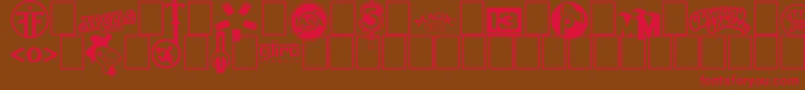 Logos I love Font – Red Fonts on Brown Background