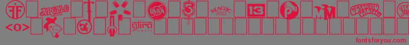 Logos I love Font – Red Fonts on Gray Background