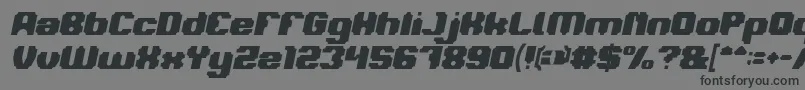 Czcionka LOGOTYPE Bold Italic – czarne czcionki na szarym tle