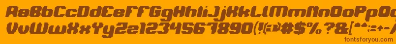 fuente LOGOTYPE Bold Italic – Fuentes Marrones Sobre Fondo Naranja