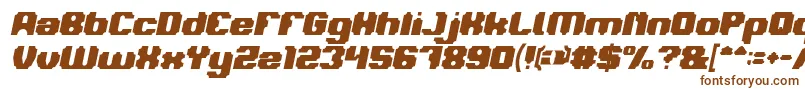 Czcionka LOGOTYPE Bold Italic – brązowe czcionki