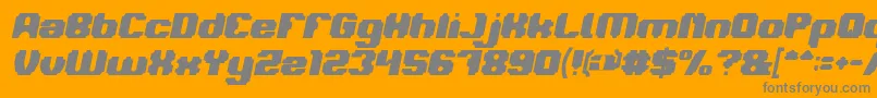 LOGOTYPE Bold Italic-Schriftart – Graue Schriften auf orangefarbenem Hintergrund