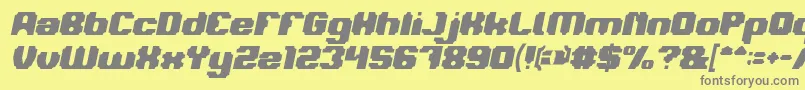 Police LOGOTYPE Bold Italic – polices grises sur fond jaune