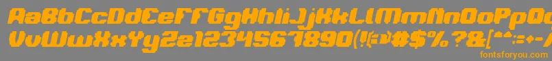 LOGOTYPE Bold Italic-fontti – oranssit fontit harmaalla taustalla