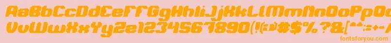 LOGOTYPE Bold Italic Font – Orange Fonts on Pink Background