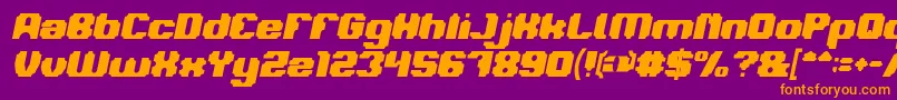 LOGOTYPE Bold Italic Font – Orange Fonts on Purple Background