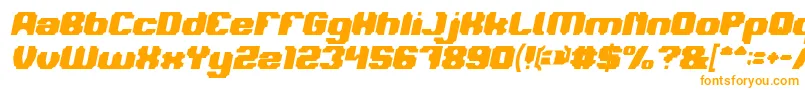 Czcionka LOGOTYPE Bold Italic – pomarańczowe czcionki