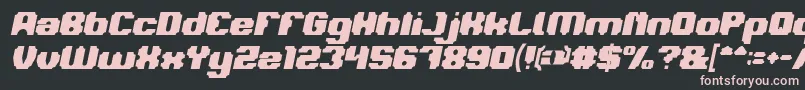 フォントLOGOTYPE Bold Italic – 黒い背景にピンクのフォント