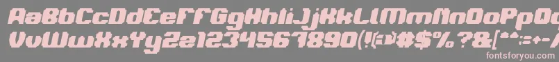 LOGOTYPE Bold Italic-Schriftart – Rosa Schriften auf grauem Hintergrund