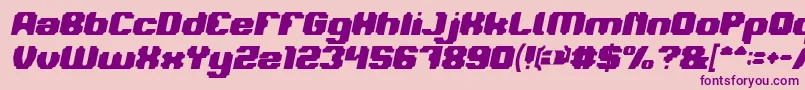Шрифт LOGOTYPE Bold Italic – фиолетовые шрифты на розовом фоне