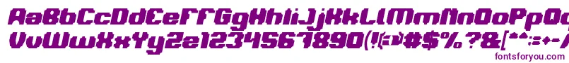 LOGOTYPE Bold Italic-Schriftart – Violette Schriften auf weißem Hintergrund