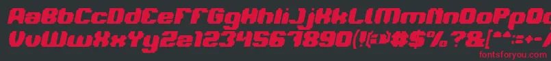 LOGOTYPE Bold Italic Font – Red Fonts on Black Background
