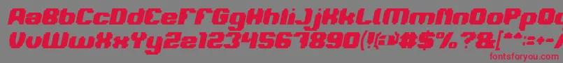 Шрифт LOGOTYPE Bold Italic – красные шрифты на сером фоне