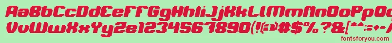 Шрифт LOGOTYPE Bold Italic – красные шрифты на зелёном фоне