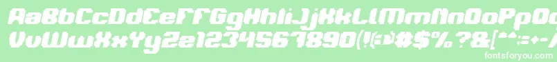 フォントLOGOTYPE Bold Italic – 緑の背景に白い文字