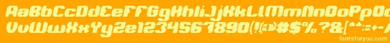 LOGOTYPE Bold Italic Font – Yellow Fonts on Orange Background