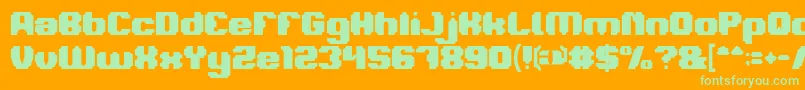 LOGOTYPE Bold Font – Green Fonts on Orange Background