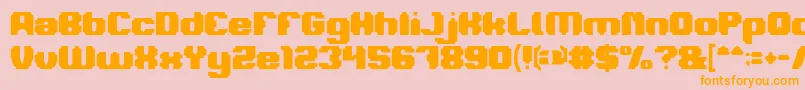 LOGOTYPE Bold Font – Orange Fonts on Pink Background