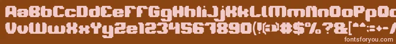 LOGOTYPE Bold Font – Pink Fonts on Brown Background