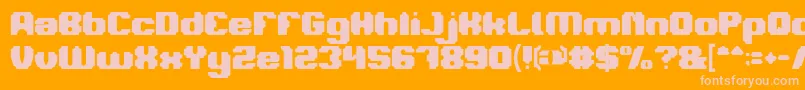LOGOTYPE Bold Font – Pink Fonts on Orange Background