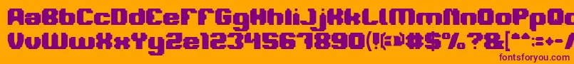 LOGOTYPE Bold Font – Purple Fonts on Orange Background