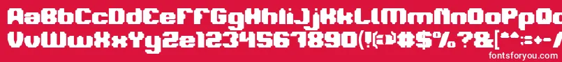 フォントLOGOTYPE Bold – 赤い背景に白い文字