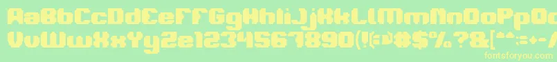 LOGOTYPE Bold Font – Yellow Fonts on Green Background