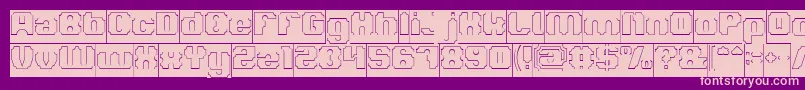 Шрифт LOGOTYPE Hollow Inverse – розовые шрифты на фиолетовом фоне