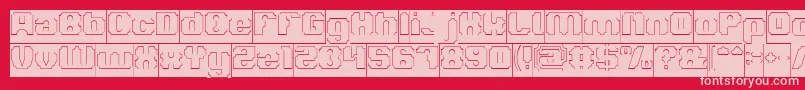 LOGOTYPE Hollow Inverse Font – Pink Fonts on Red Background