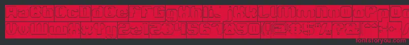 LOGOTYPE Hollow Inverse Font – Red Fonts on Black Background