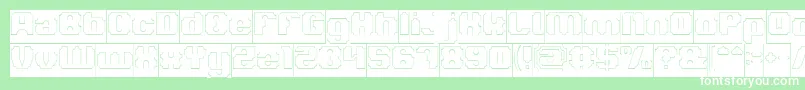 フォントLOGOTYPE Hollow Inverse – 緑の背景に白い文字