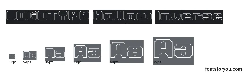 LOGOTYPE Hollow Inverse Font Sizes
