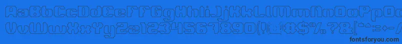 Шрифт LOGOTYPE Hollow – чёрные шрифты на синем фоне