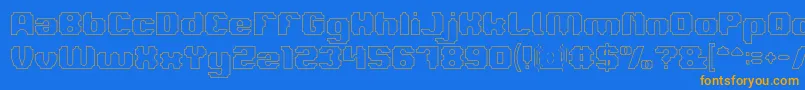 LOGOTYPE Hollow Font – Orange Fonts on Blue Background