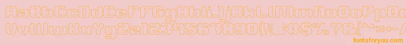 LOGOTYPE Hollow Font – Orange Fonts on Pink Background