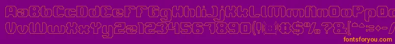 LOGOTYPE Hollow Font – Orange Fonts on Purple Background