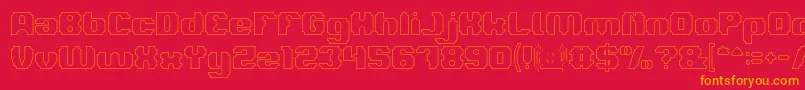 LOGOTYPE Hollow Font – Orange Fonts on Red Background