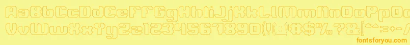 LOGOTYPE Hollow Font – Orange Fonts on Yellow Background