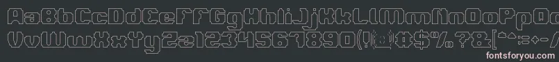 Czcionka LOGOTYPE Hollow – różowe czcionki na czarnym tle