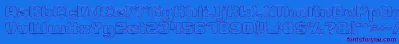 LOGOTYPE Hollow Font – Purple Fonts on Blue Background
