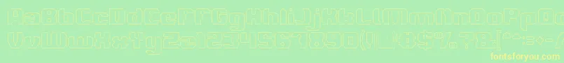 LOGOTYPE Hollow Font – Yellow Fonts on Green Background