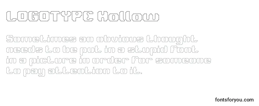 Przegląd czcionki LOGOTYPE Hollow