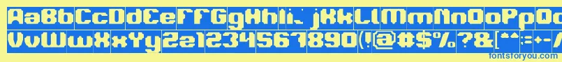 Шрифт LOGOTYPE Inverse – синие шрифты на жёлтом фоне