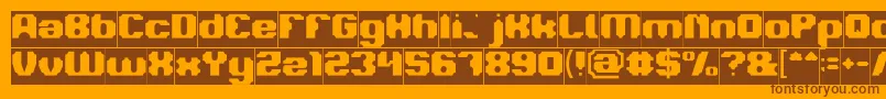 Шрифт LOGOTYPE Inverse – коричневые шрифты на оранжевом фоне